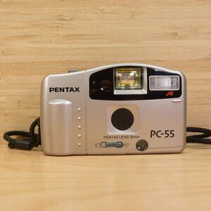 Pentax PC-55 / 35mm Film Point and Shoot Camera / Vintage Compact / Tested